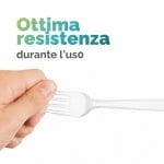 Forchetta trasparente resistente in plastica riutilizzabile per alimenti