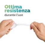Cucchiaini monouso resistenti e riutilizzabili in plastica bianca