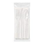 Kit posate monouso imbustate con tovagliolo per catering e delivery