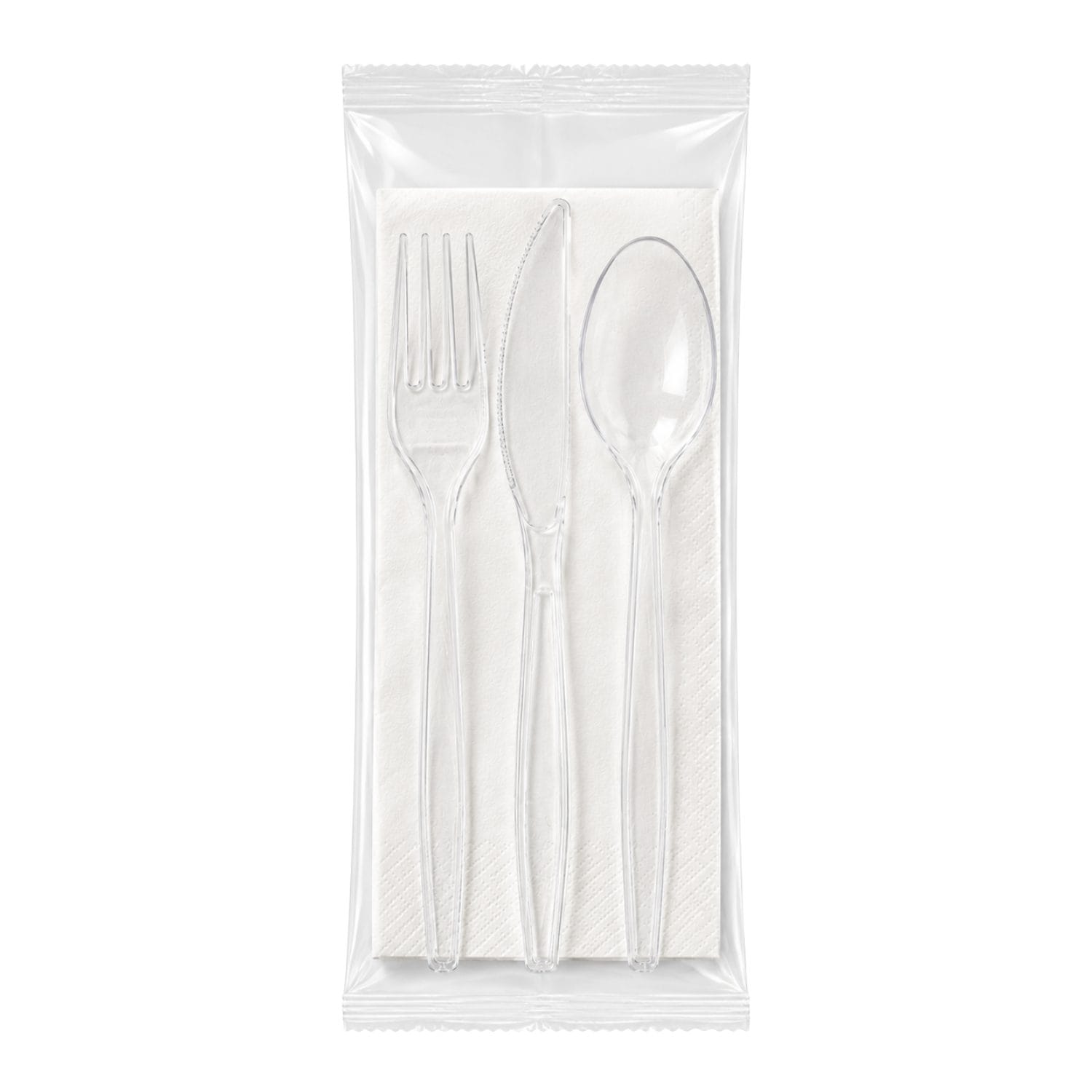Kit posate monouso imbustate con tovagliolo per catering e delivery