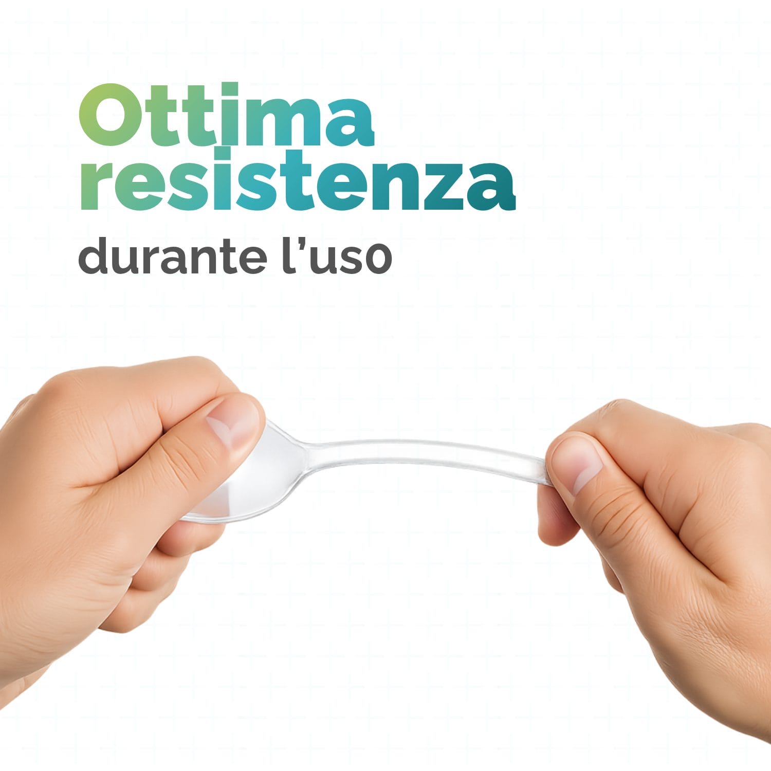Cucchiaio monouso trasparente resistente e riutilizzabile per alimenti