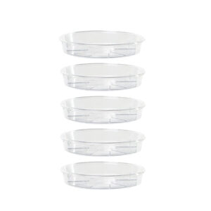 Sottovasi in plastica trasparente da 12 cm