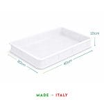 cassetta pizza per impasto 40x30x10 cm in plastica alimentare per pizzeria