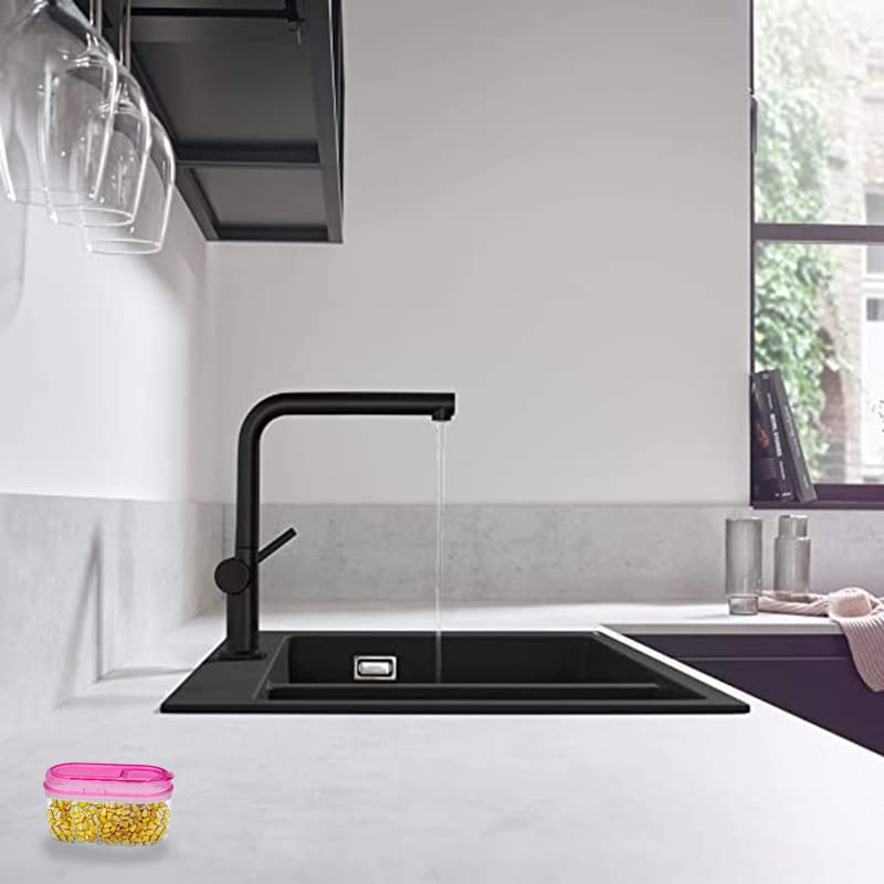 CONTENITORE 500ML VIOLA Barattolo plastica 0,5L trasparente con coperchio ermetico viola