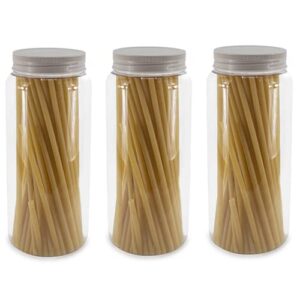 Set 3 Barattoli in plastica per alimenti rotondo da 2 Litri