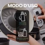 Spray staccante alimentare 500 ml per teglie – agitare bene e spruzzare da 25–30 cm di distanza