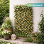 Traliccio in bambù naturale per piante rampicanti da giardino