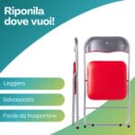 caratteristiche-sedia-pieghevole-rossa