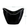 misure portaghiaccio nero 8l Secchiello portaghiaccio ovale nero 34,5x26x24 cm capacità 8 litri