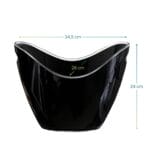 Secchiello portaghiaccio ovale nero 34,5x26x24 cm capacità 8 litri