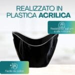 Secchiello portaghiaccio acrilico nero resistente e facile da pulire