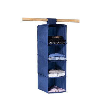 Organizer armadio da appendere in tessuto Blu