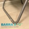 Base con barra a U per maggiore stabilità della sedia pieghevole