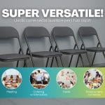 coreografica sedia grigia Sedie pieghevoli grigie ideali per meeting, catering, feste e grandi tavolate