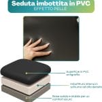 Seduta imbottita in PVC effetto pelle della sedia pieghevole nera, comoda e antigraffio