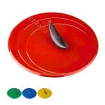 Coperchio girafrittata rosso da 32 cm con superficie antiaderente per padelle