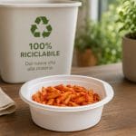 Scodella riciclabile da 800 cc per alimenti con materiale 100% riciclabile