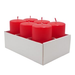 Candela moccolo antigoccia in cera paraffina di colore rosso