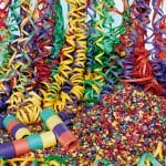 Stelle filanti di carta colorata per feste e Carnevale – decorazione party