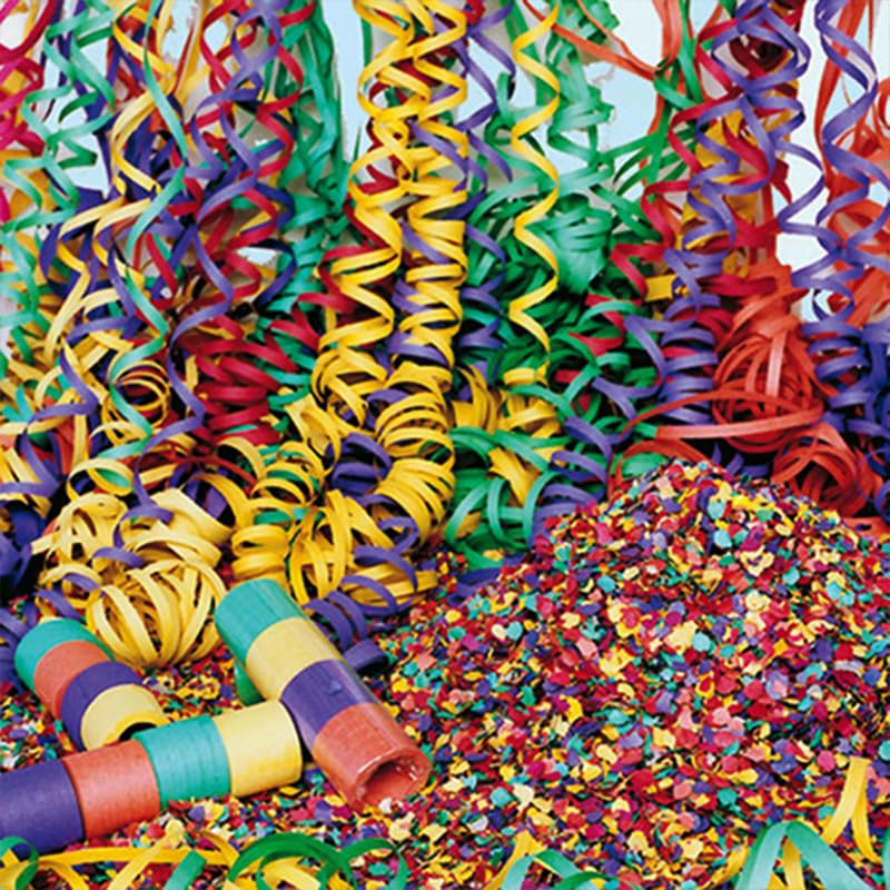 Stelle filanti di carta colorata per feste e Carnevale – decorazione party
