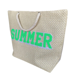 Borsa da spiaggia in paglia di carta