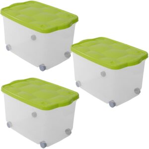 Set 3 Contenitore multiuso con ruote
