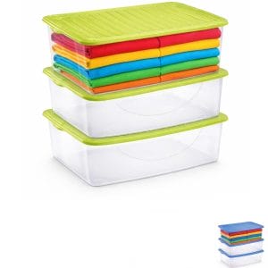 Contenitore in plastica con coperchio da 60x40x17 cm
