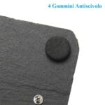 vassoio gommini antiscivolo dettaglio gommino antiscivolo su vassoio in ardesia con retro rinforzato