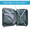 Valigia da viaggio 55 cm aperta con fasce elastiche interne