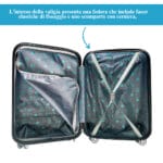 valigia bagaglio Valigia da viaggio 55 cm aperta con fasce elastiche interne