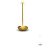 Lampada da tavolo oro senza fili con luce LED dimmerabile
