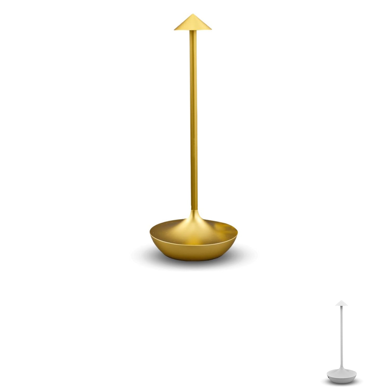 Lampada da tavolo oro senza fili con luce LED dimmerabile