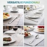 versatilita-set-posate-acciaio Set posate in acciaio inox utilizzabile per casa, eventi, ristorazione e feste