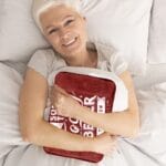 Borsa termica scaldamani elettrica 500W in tessuto morbido rosso