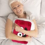 Borsa acqua calda elettrica rosso in tessuto morbido