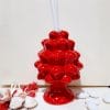 Bomboniera profumatore pigna rossa in ceramica per eventi e cerimonie