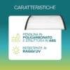 Pensilina 100x60 cm in policarbonato con protezione raggi UV e struttura ABS
