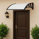 Pensilina 100x60 cm trasparente da esterno per porte finestre e garage