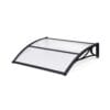 Pensilina ingresso 120x80 cm trasparente resistente ad agenti atmosferici