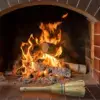 scopetta in saggina 2 fili con manico in legno, ideale per camino, stufe e pulizie rustiche