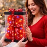Orsetto di rose rosse in box regalo, idea romantica per San Valentino