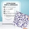 Cuscino sedia 40x40 cm con lacci imbottito lavabile bianco con fantasia fiori in cotone poliestere