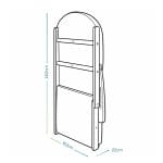 Poltrona Campania pieghevole con schienale regolabile, dimensioni 140x60x22 cm da chiusa