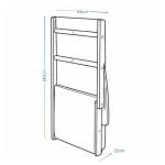 Poltrona Campania pieghevole con schienale regolabile, misure da chiusa 140x61x22 cm