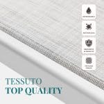 Tessuto Textilene Grigio Premium Dettaglio tessuto textilene grigio impermeabile antimacchia resistente ai raggi UV