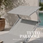Parasole Regolabile Multi Posizione Parasole regolabile per lettino prendisole da esterno con copertura orientabile anti sole