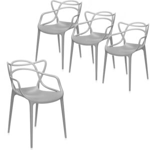 Sedia Maestro in Polipropilene Grigia – Modello Twist