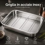 Griglia inox resistente e durevole Griglia rialzata in acciaio inox resistente al calore, alla ruggine e facile da pulire