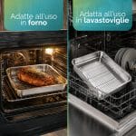 Griglia inox forno e lavastoviglie Griglia rialzata in acciaio inox adatta al forno e lavabile in lavastoviglie