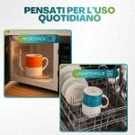 Tazze microonde e lavastoviglie Set tazze in porcellana lavabili in lavastoviglie e adatte al microonde per uso quotidiano